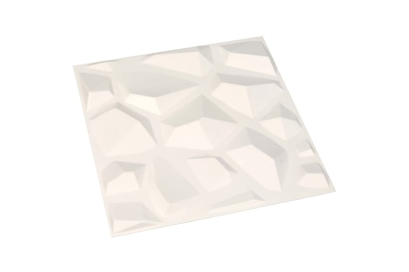Väggpaneler 3D 12 st 0,5x0,5 m 3 m² - Vit - Inredning & dekor - Väggdekor - Väggpanel