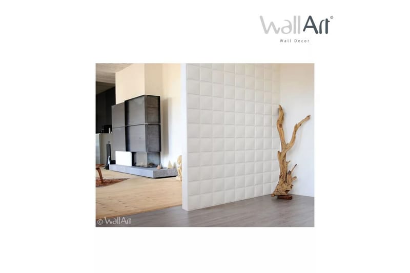 WallArt Väggpanel 3D Cubes 12 st GA-WA07 - Vit - Inredning & dekor - Väggdekor - Väggpanel