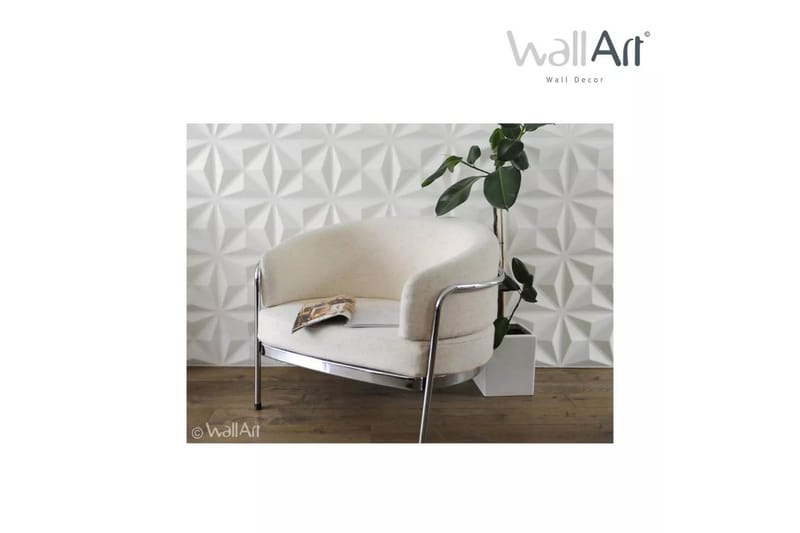 WallArt Väggpanel 3D Cullinans 12 st GA-WA17 - Vit - Inredning & dekor - Väggdekor - Väggpanel