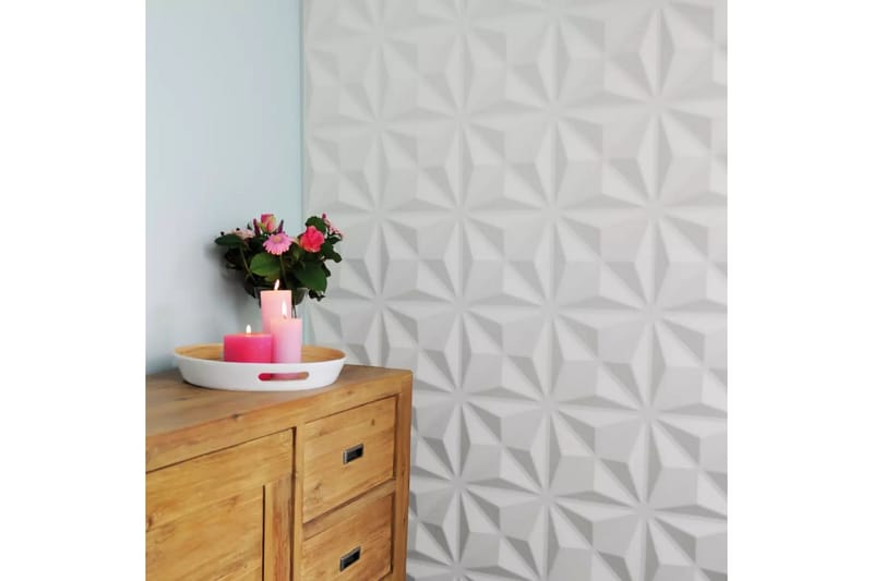 WallArt Väggpanel 3D Cullinans 12 st GA-WA17 - Vit - Inredning & dekor - Väggdekor - Väggpanel