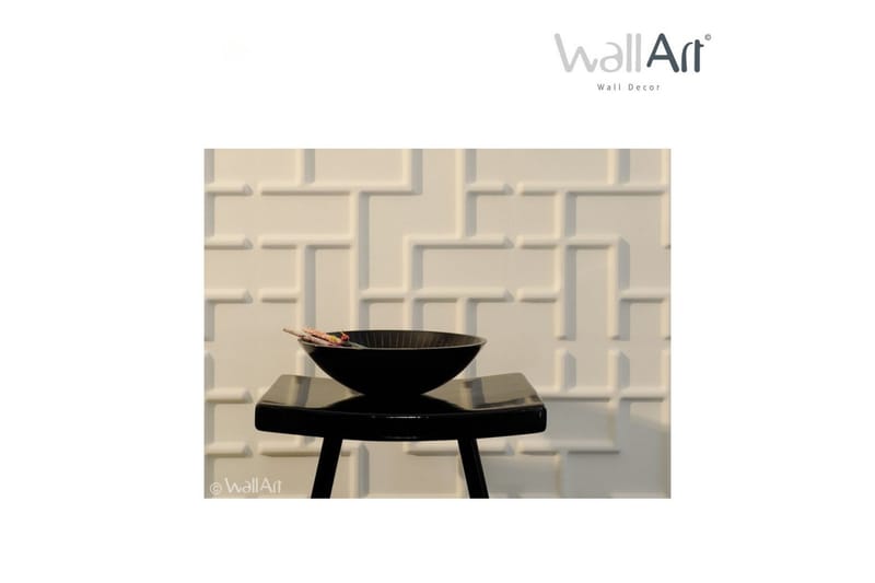 WallArt Väggpanel 3D Tetris 12 st GA-WA16 - Vit - Inredning & dekor - Väggdekor - Väggpanel
