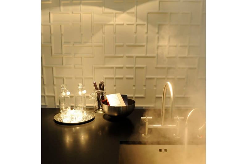 WallArt Väggpanel 3D Tetris 12 st GA-WA16 - Vit - Inredning & dekor - Väggdekor - Väggpanel