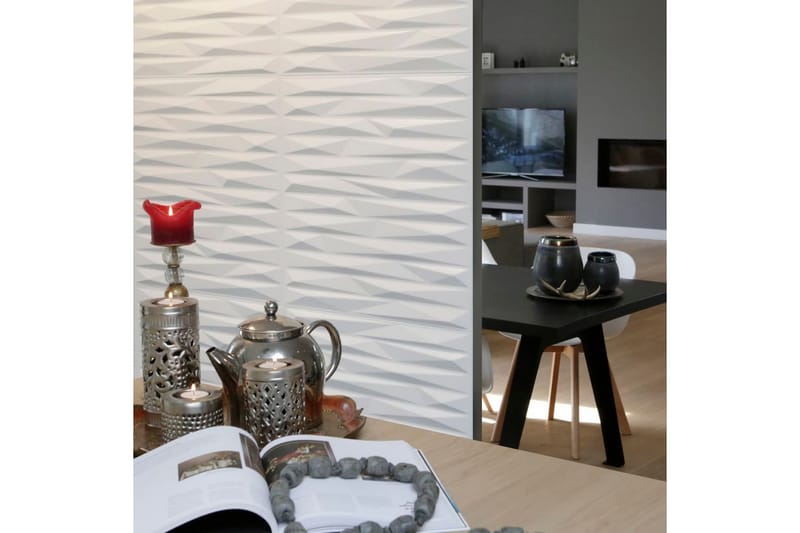 WallArt Väggpanel 3D Valeria 12 st GA-WA24 - Vit - Inredning & dekor - Väggdekor - Väggpanel