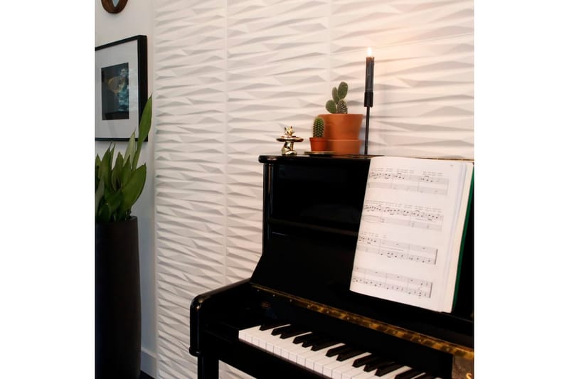 WallArt Väggpanel 3D Valeria 12 st GA-WA24 - Vit - Inredning & dekor - Väggdekor - Väggpanel
