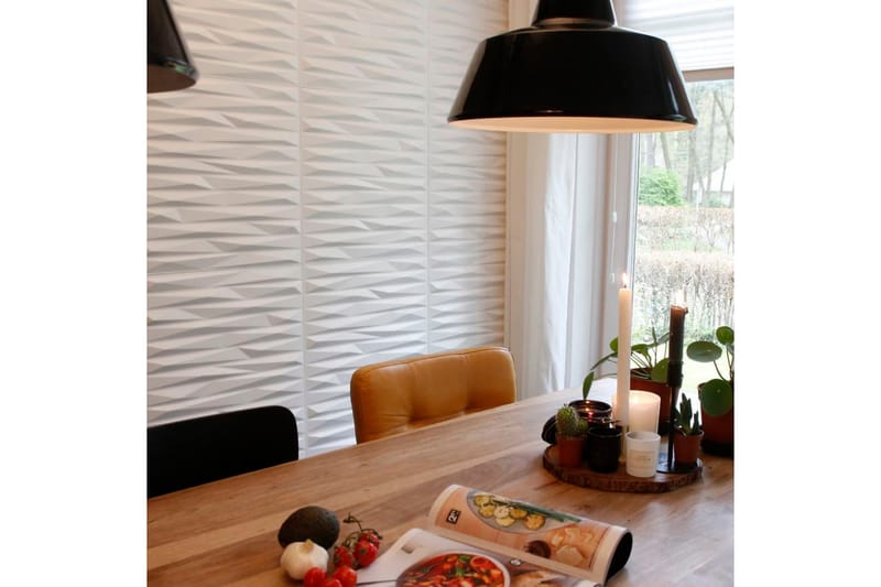 WallArt Väggpanel 3D Valeria 12 st GA-WA24 - Vit - Inredning & dekor - Väggdekor - Väggpanel