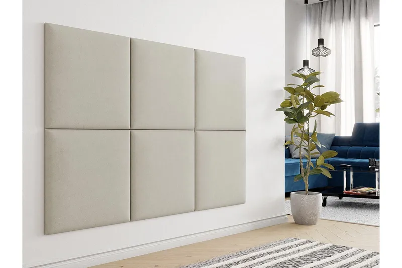 Zaratuz Väggpanel 60x4x60 cm Stoppad - Sammet/Beige - Inredning & dekor - Väggdekor - Väggpanel