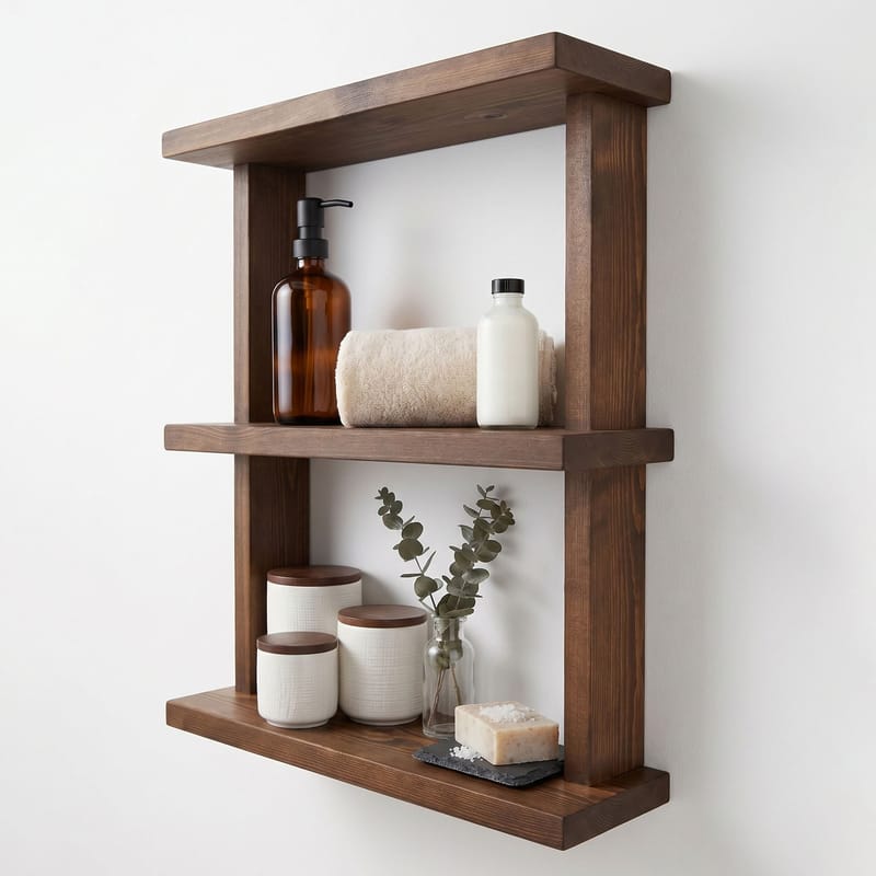 Varnor Dekorativ vägghylla 50x40x14 cm - trä - Inredning & dekor - Väggdekor - Väggpanel