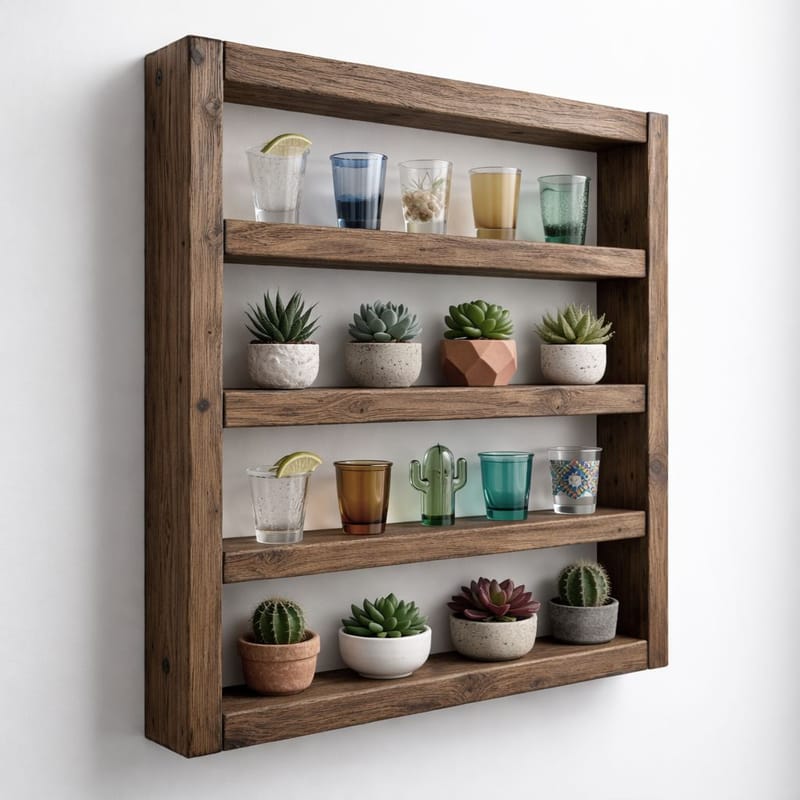 Varnor Dekorativ vägghylla 50x50x7 cm - Trä - Inredning & dekor - Väggdekor - Väggpanel