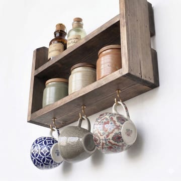 Velnor Dekorativ vägghylla 40x25x11 cm - Trä - Inredning & dekor - Väggdekor - Väggpanel