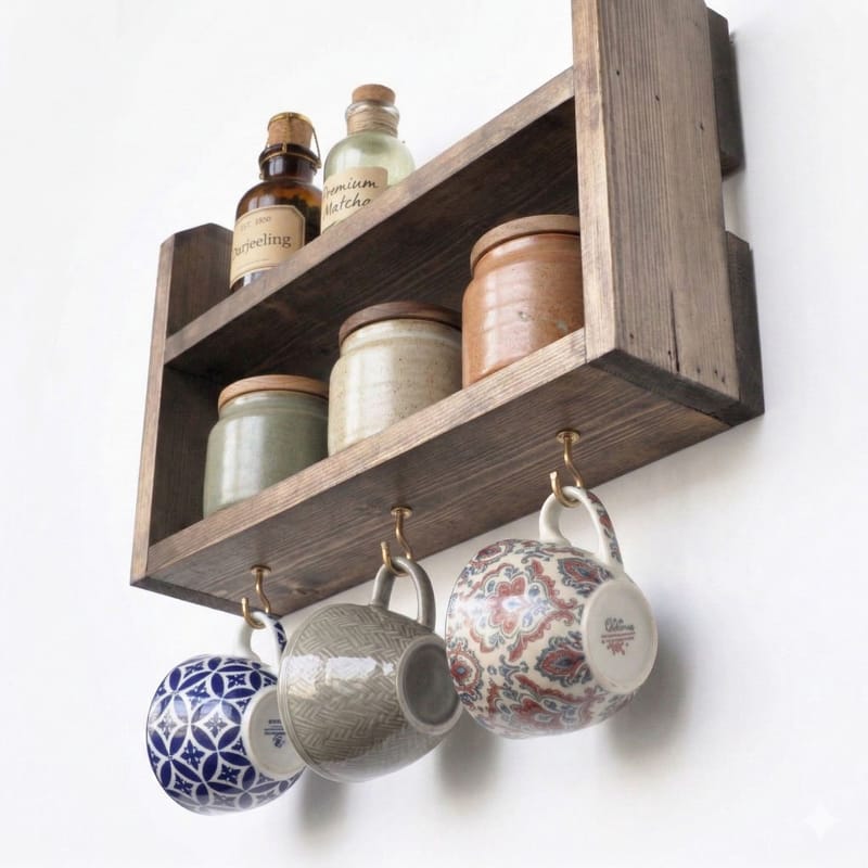 Velnor Dekorativ vägghylla 40x25x11 cm - Trä - Inredning & dekor - Väggdekor - Väggpanel
