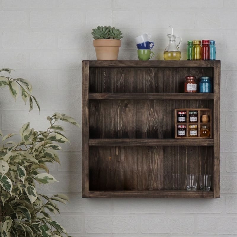 Velnor Dekorativ vägghylla 42x42x9 cm - Trä (naturlig träfinish) - Inredning & dekor - Väggdekor - Väggpanel