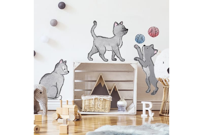 KATTER Väggklistermärke 5st - Inredning & dekor - Väggdekor - Wallstickers