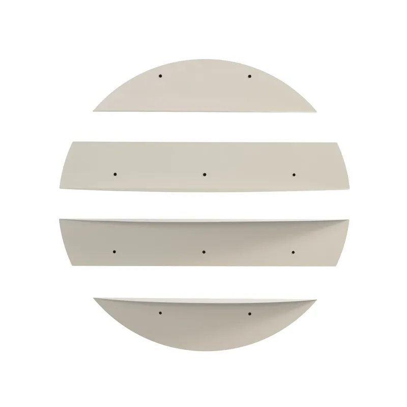 Zalvenn Vägghylla 76 cm Rund, Mjuk Beige