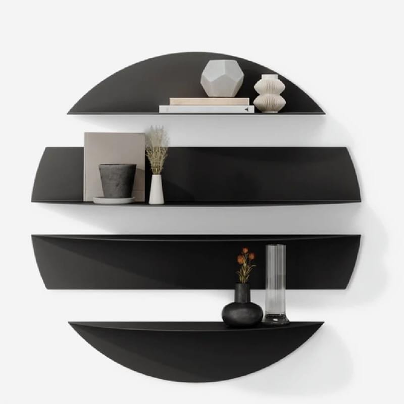 Zalvenn Vägghylla 76 cm Rund - Svart - Förvaring - Köksförvaring - Kökshylla