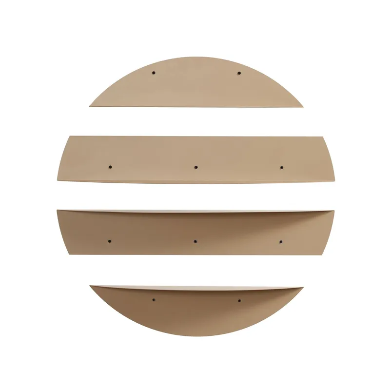 Zalvenn Vägghylla 76 cm Rund, Taupe