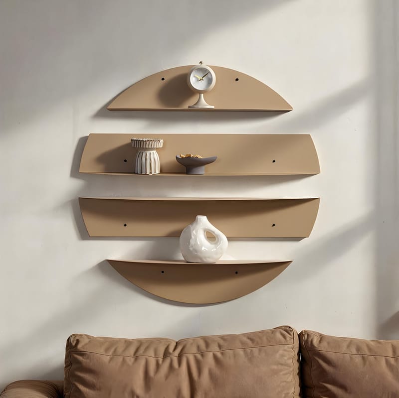 Zalvenn Vägghylla 76 cm Rund - Taupe - Förvaring - Köksförvaring - Kökshylla