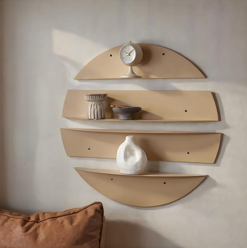 Zalvenn Vägghylla 76 cm Rund - Taupe - Förvaring - Köksförvaring - Kökshylla