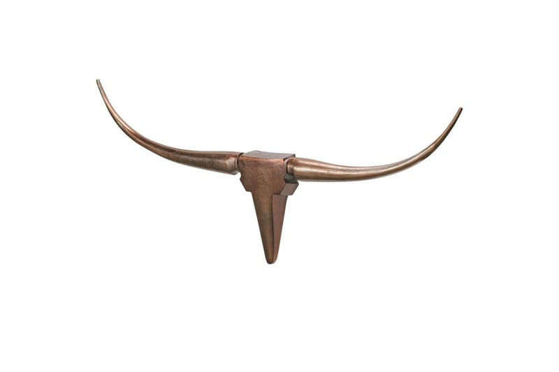 Väggdekoration Wohnling Tjur Handpolerad Aluminium Industriell Brons, 100 cm - Brons, 100 cm - Inredning & dekor - Tavlor & konst