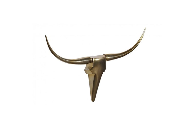 Väggdekoration Wohnling Tjur Handpolerad Aluminium Industriell Guld, 125 cm - Guld, 125 cm - Inredning & dekor - Tavlor & konst