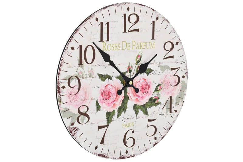 Väggklocka vintage blomma 30 cm - Flerfärgad - Inredning & dekor - Dekor & inredningsdetaljer