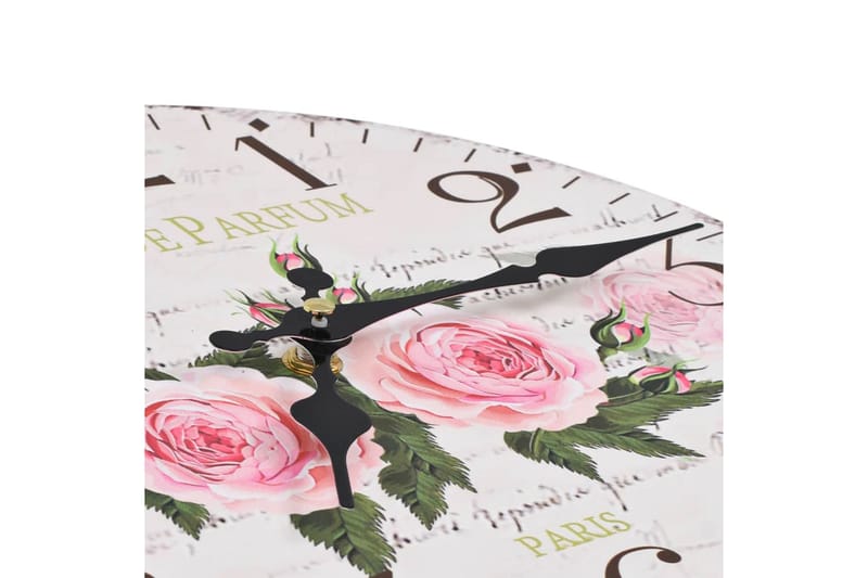 Väggklocka vintage blomma 30 cm - Flerfärgad - Inredning & dekor - Dekor & inredningsdetaljer