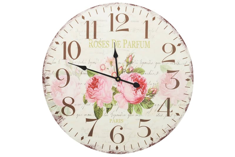 Väggklocka vintage blomma 60 cm - Flerfärgad - Inredning & dekor - Dekor & inredningsdetaljer