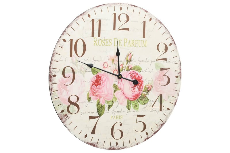 Väggklocka vintage blomma 60 cm - Flerfärgad - Inredning & dekor - Dekor & inredningsdetaljer