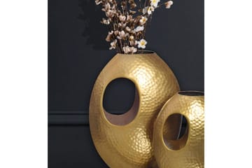 Vas Wohnling Set om 2 Aluminium Hamrad look, modern loftstil Guld - Guld - Inredning & dekor - Dekor & inredningsdetaljer