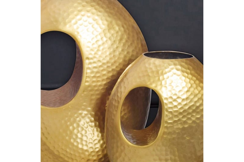 Vas Wohnling Set om 2 Aluminium Hamrad look, modern loftstil Guld - Guld - Inredning & dekor - Dekor & inredningsdetaljer