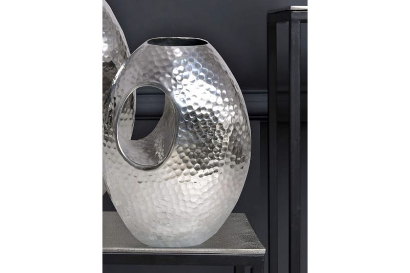 Vas Wohnling Set om 2 Aluminium Hamrad look, modern loftstil Silver - Silver - Inredning & dekor - Dekor & inredningsdetaljer