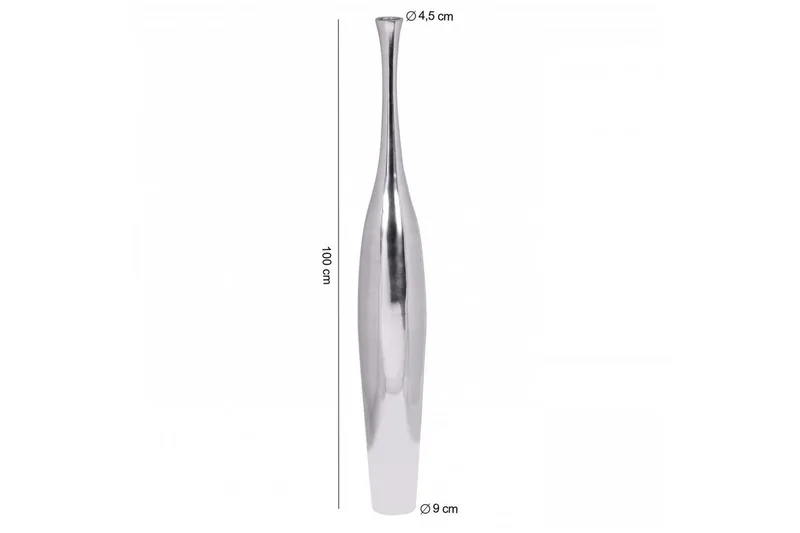 Vas Wohnling polerad aluminiumgjutning, modern stil 100 cm - 100 cm - Inredning & dekor - Dekor & inredningsdetaljer
