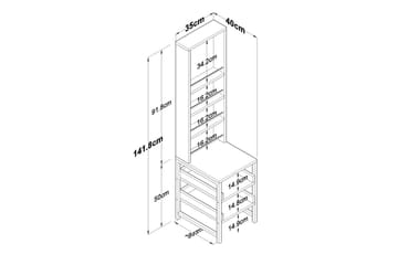 Aldros Sminkbord 35 cm - Vit - Möbler - Bord - Sminkbord