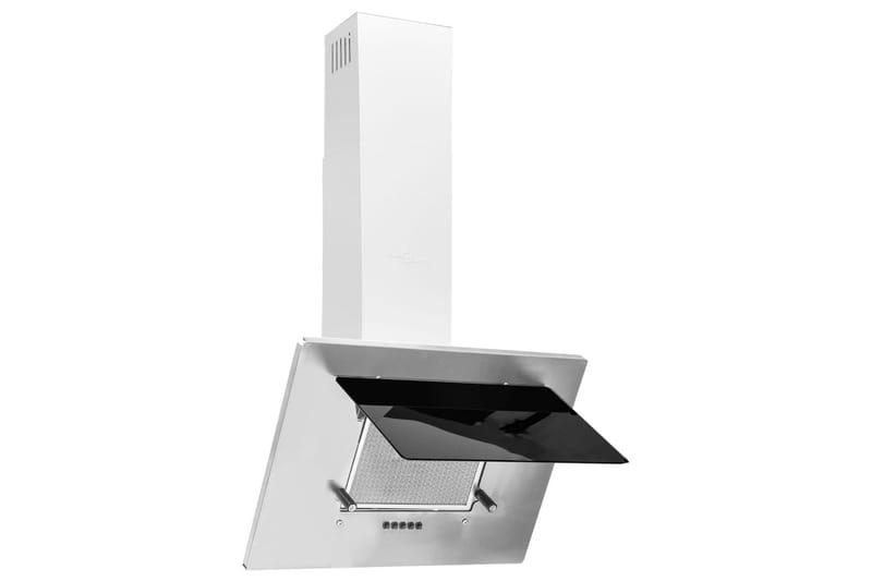 Köksfläkt 60 cm rostfritt stål och härdat glas silver - Silver - Kök & hushåll - Hushållsmaskiner & vitvaror - Köksfläkt & spisfläkt - Vägghängd köksfläkt
