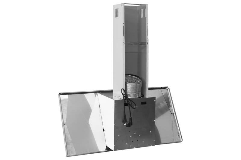 Köksfläkt 90 cm rostfritt stål och härdat glas silver - Silver - Kök & hushåll - Hushållsmaskiner & vitvaror - K�öksfläkt & spisfläkt - Vägghängd köksfläkt