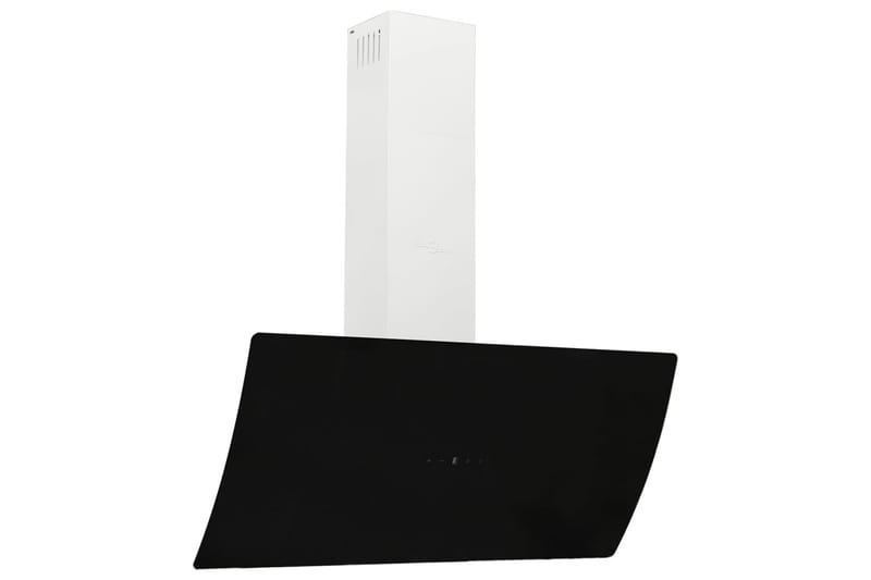 Köksfläkt 90 cm stål och härdat glas svart - Svart - Kök & hushåll - Hushållsmaskiner & vitvaror - Köksfläkt & spisfläkt - Vägghängd köksfläkt