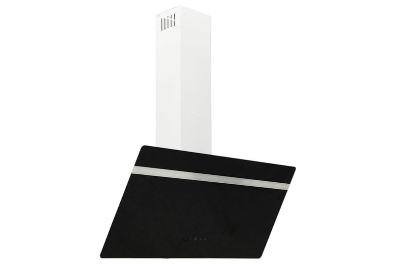 Köksfläkt 90 cm stål och härdat glas svart - Svart - Kök & hushåll - Hushållsmaskiner & vitvaror - Köksfläkt & spisfläkt - Vägghängd köksfläkt