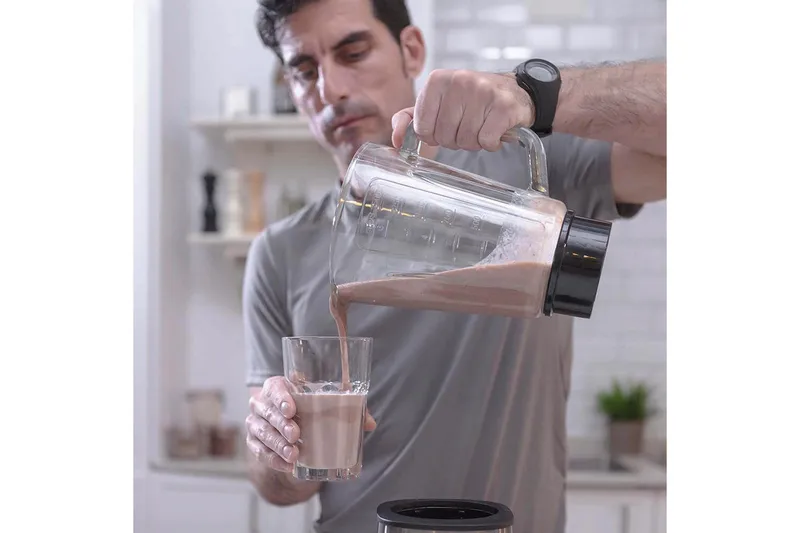 Kannmixer Black+Decker 800W 1.5L Borstat Stål - Grå - Kök & hushåll - Hushållsmaskiner & vitvaror - Köksmaskiner - Blanda & hacka - Blender