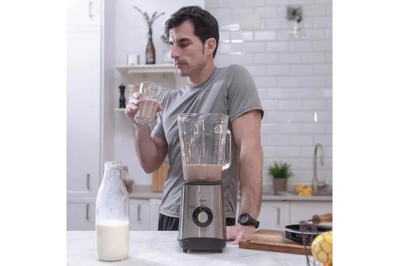 Kannmixer Black+Decker 800W 1.5L Borstat Stål - Grå - Kök & hushåll - Hushållsmaskiner & vitvaror - Köksmaskiner - Blanda & hacka - Blender