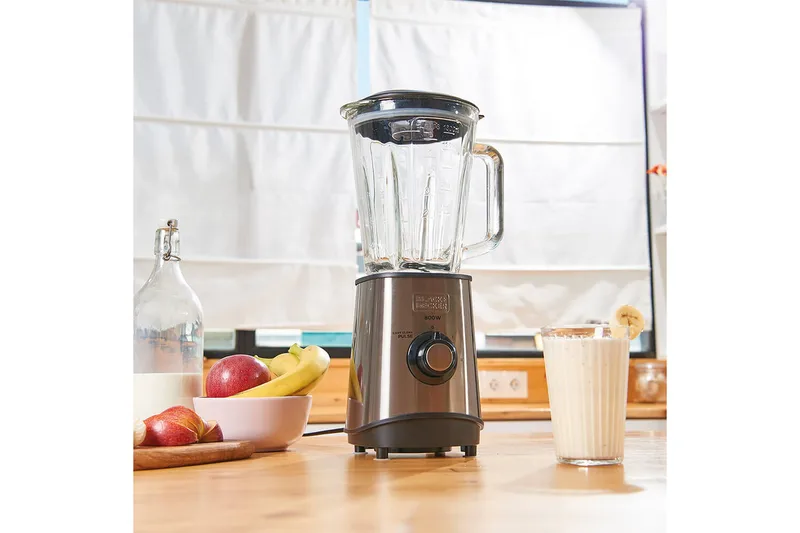 Kannmixer Black+Decker 800W 1.5L Borstat Stål - Grå - Kök & hushåll - Hushållsmaskiner & vitvaror - Köksmaskiner - Blanda & hacka - Blender