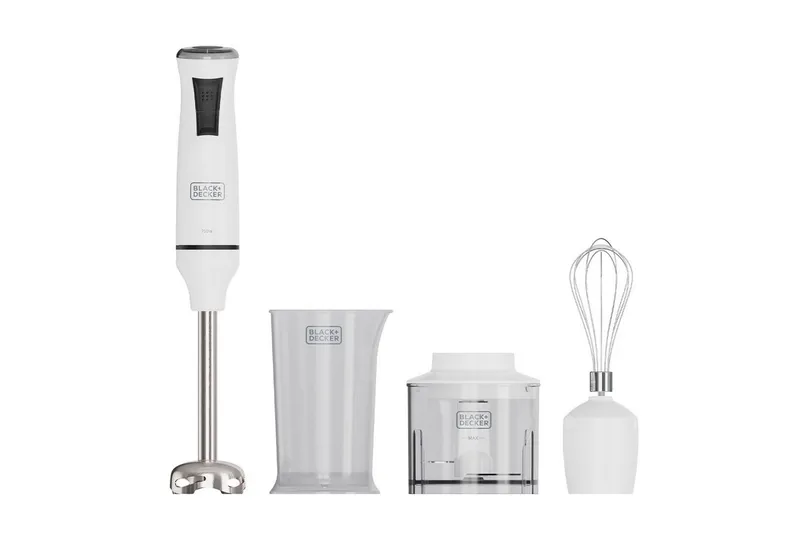 Stavmixerset Black+Decker 750W Vit, Vit