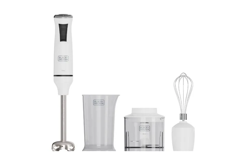 Stavmixerset Black+Decker 750W Vit, Vit