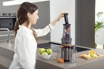 Juicepress Black+Decker Slow Juicer BXJE200E Borstat Rostfritt Stål - Grå - Kök & hushåll - Hushållsmaskiner & vitvaror - Köksmaskiner - Juicepress & juicemaskiner - Slowjuicer