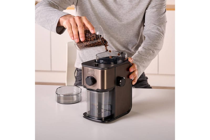 Elektrisk Kaffekvarn Black+Decker 150W - Grå - Kök & hushåll - Hushållsmaskiner & vitvaror - Köksmaskiner - Kaffemaskiner & kaffetillbehör - Kaffekvarn & Espressokvarn