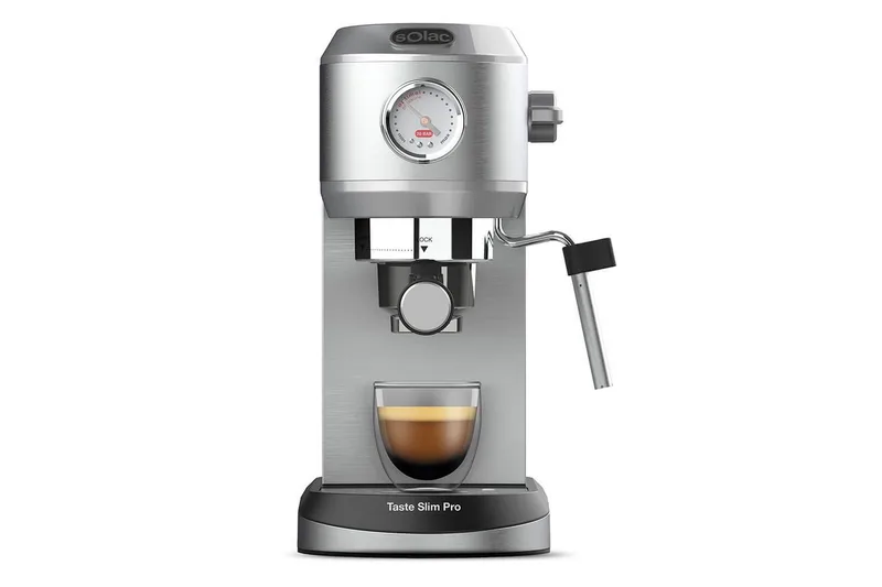 Espressomaskin Solac Taste Slim Pro - Silver - Kök & hushåll - Hushållsmaskiner & vitvaror - Köksmaskiner - Kaffemaskiner & kaffetillbehör - Espressomaskiner