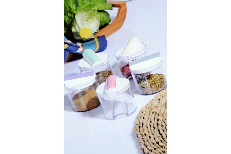Kryddburk 5-Pack - Vit - Kök & hushåll - Hushållsmaskiner & vitvaror - Köksmaskiner - Skära & mala - Kryddkvarnar