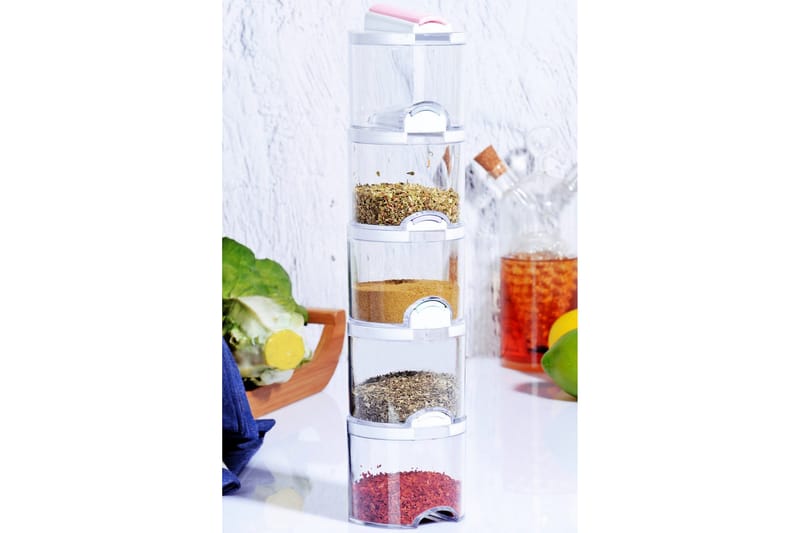 Kryddburk 5-Pack - Vit - Kök & hushåll - Hushållsmaskiner & vitvaror - Köksmaskiner - Skära & mala - Kryddkvarnar