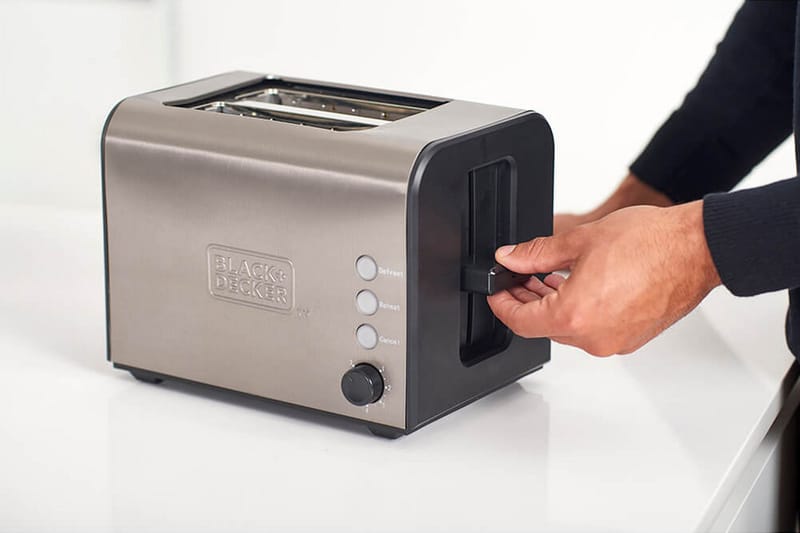 Brödrost Black+Decker 2 Fack Borstat Stål - Grå - Kök & hushåll - Hushållsmaskiner & vitvaror - Köksmaskiner - Värma & koka - Brödrost