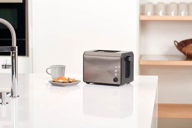 Brödrost Black+Decker 2 Fack Borstat Stål - Grå - Kök & hushåll - Hushållsmaskiner & vitvaror - Köksmaskiner - Värma & koka - Brödrost