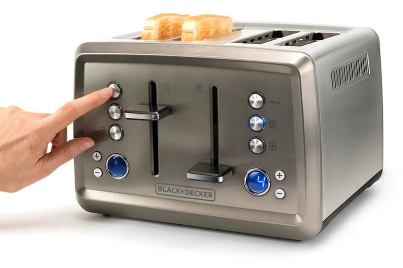 Brödrost Black+Decker 4 Fack 1960W Borstat Stål - Grå - Kök & hushåll - Hushållsmaskiner & vitvaror - Köksmaskiner - Värma & koka - Brödrost