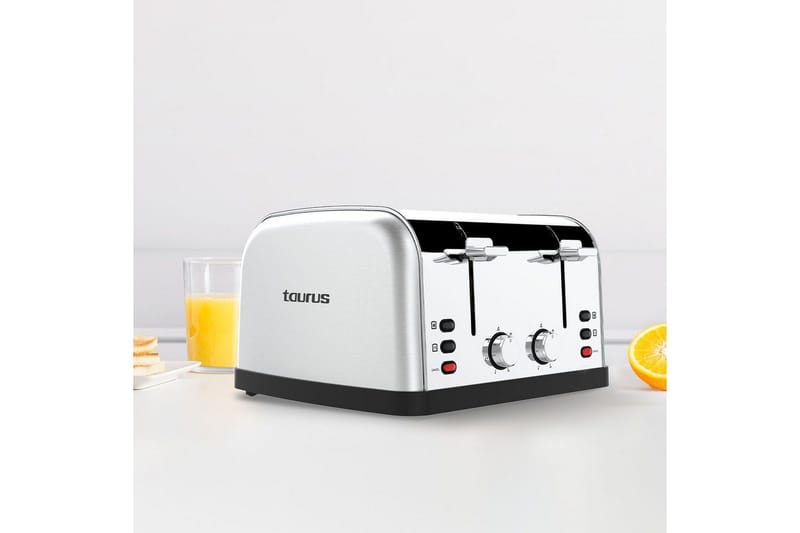 Brödrost Taurus Vintage Four - Silver - Kök & hushåll - Hushållsmaskiner & vitvaror - Köksmaskiner - Värma & koka - Brödrost